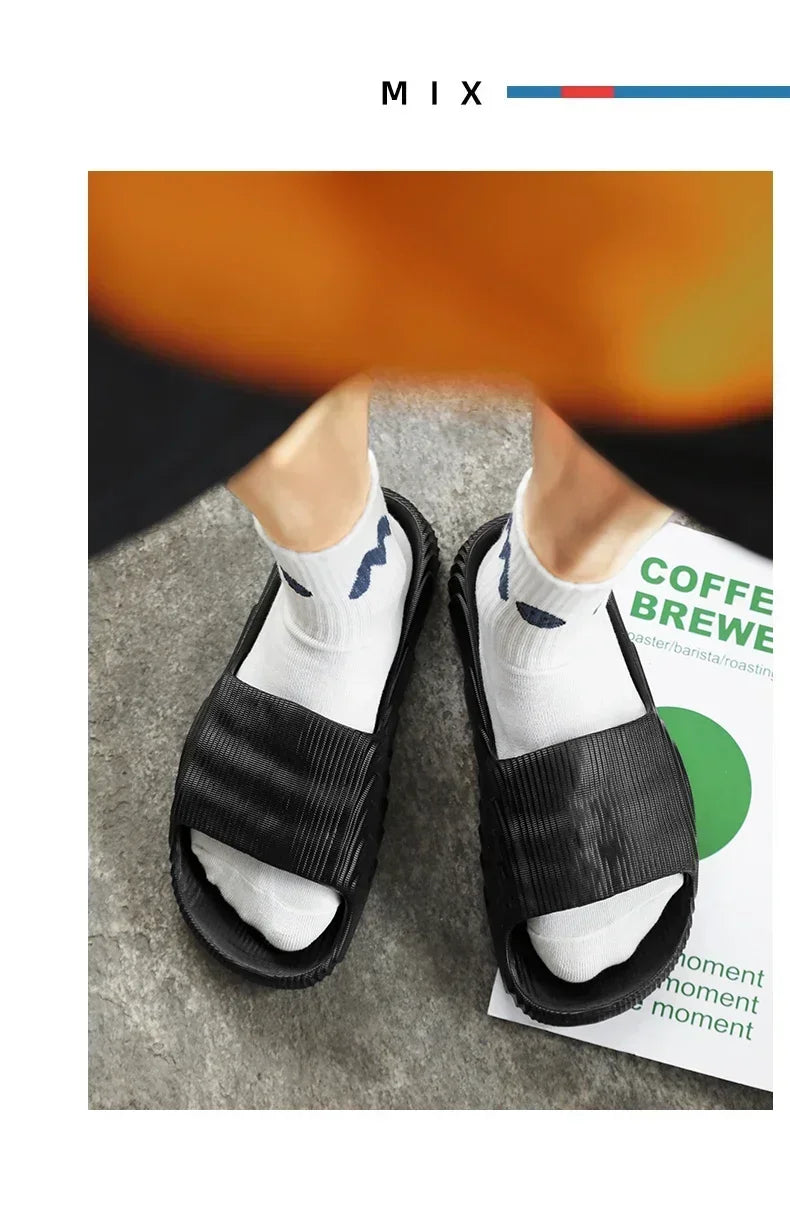 Luxury Man Sandal for Men Brand Men's Shoes White Sandals Flat/Men's Soft Sandal Summer Shoes Sale Slippers