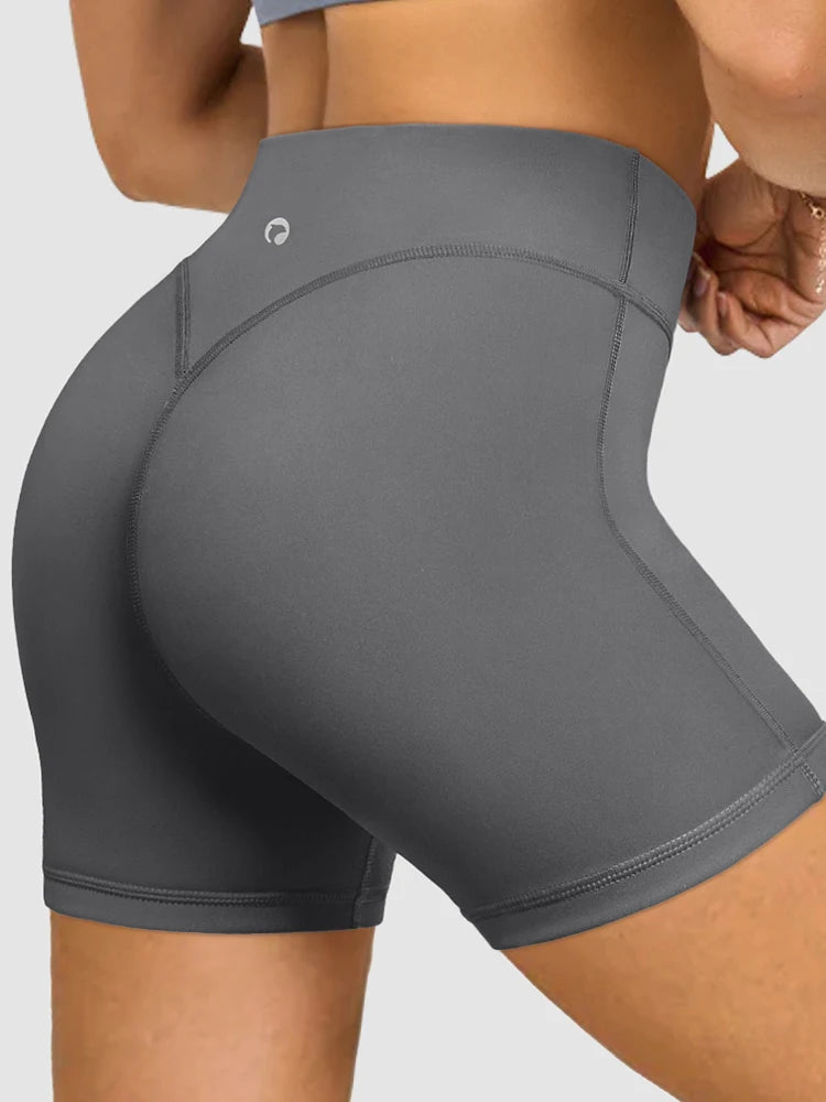 Summer Women's High-Waist Breathable Yoga Shorts High/Elastic Running Tights Leggings Cycling Workout Gym Sports Shorts