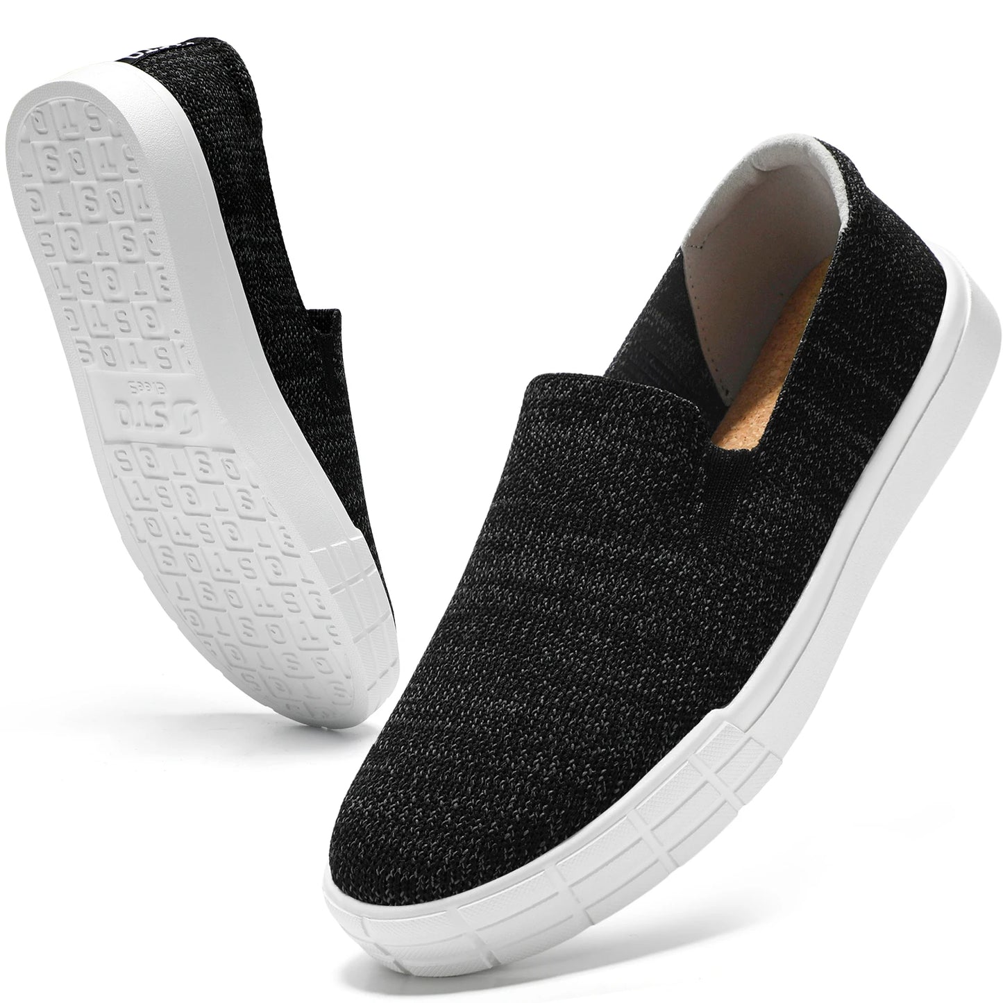 STQ Knit Slip on Shoes Women Breathable Loafers/Comfortable Knit Casual Shoes for Women