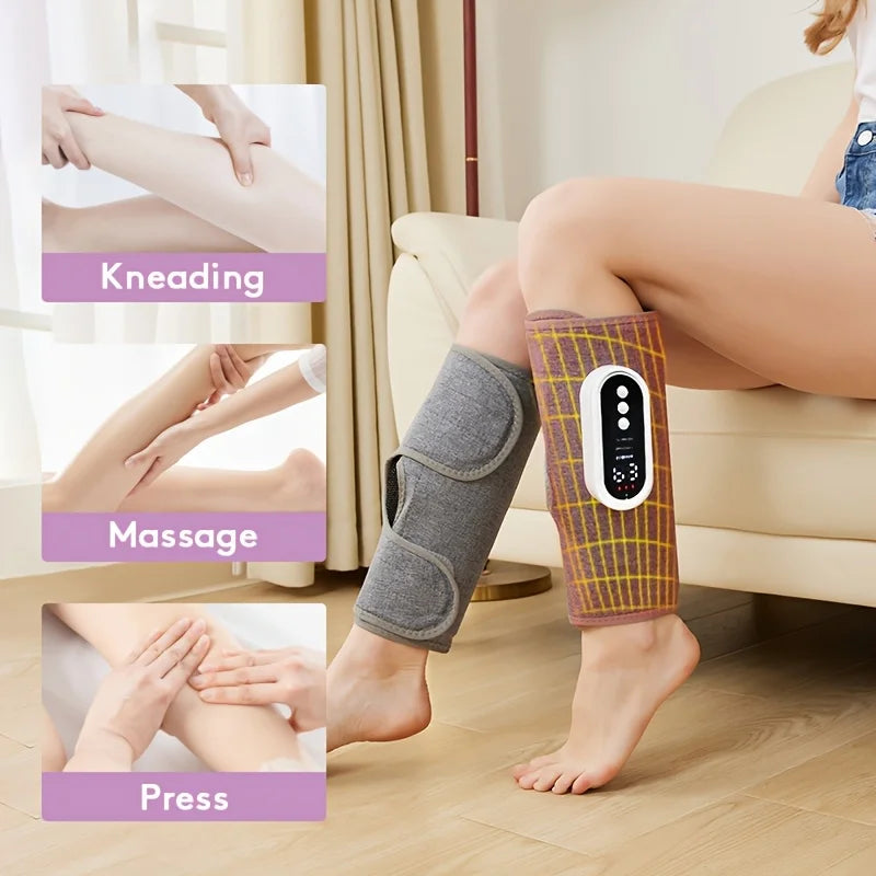 LINGTENG 2 Leg Massagers for Both Calves with Heating and Wireless Calf Massager with 3 Modes and 3 Intensity Levels