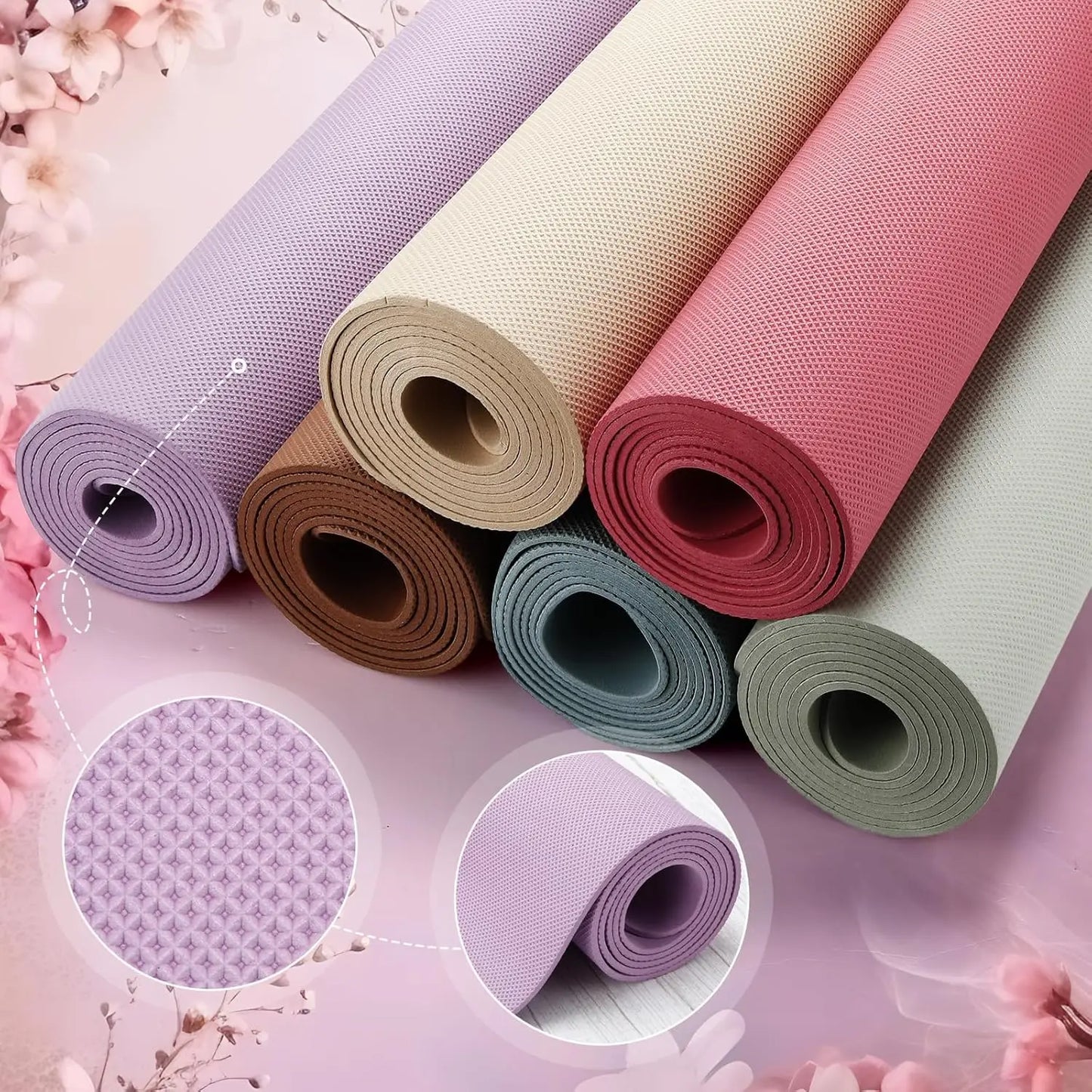 12 Pack 68" x 24" Yoga Mat Bulk 4mm Thick Extra Long/Sports Mat Anti Slip Tear Resistant Exercise Yoga Mat Set