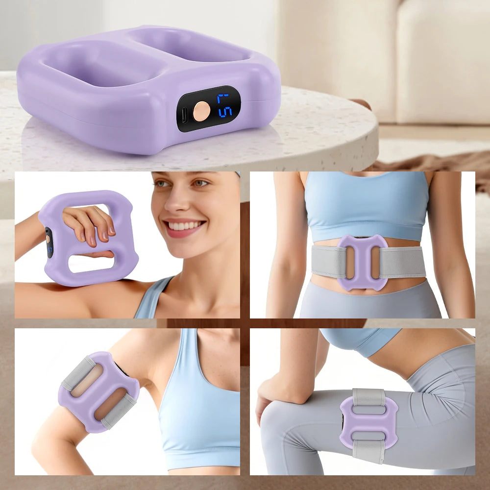 Electric Body Fascia Ring Portable Dual-Ring Vibration Fascia Massager/For Back Waist Arm Leg Fat Burning Weight Loss
