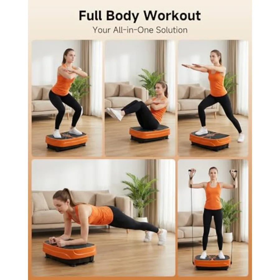 Vibration Plate Exercise Machine for Lymphatic Drainage Weight Loss/Full Body Workout Fitness Platform with Remote Vibrating