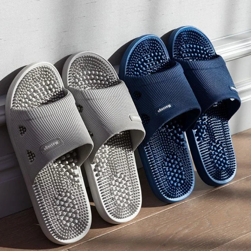 Solid Color Women's Slippers Bathroom Anti-slip/Massage Sandals Women Simple Soft Bottom Health Shoes