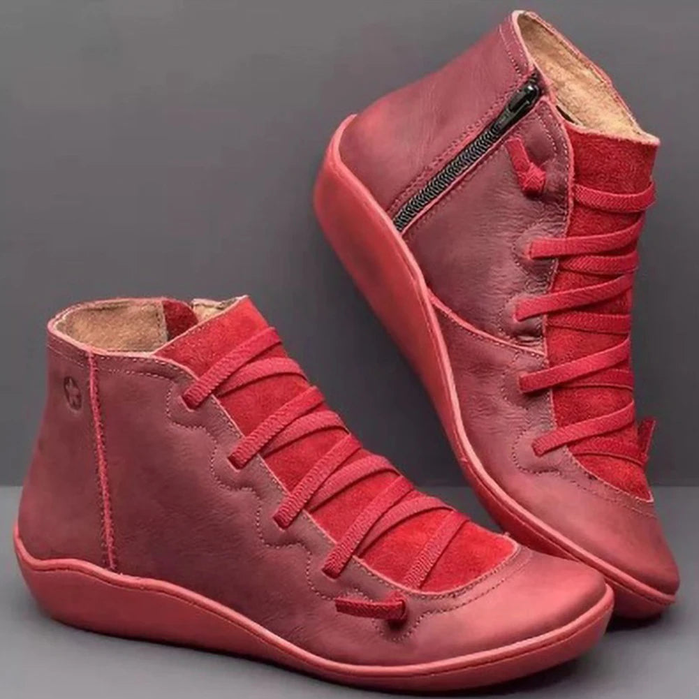 Women High Top Shoes Comfortable PU Leather/Platform Shoes Multifunction Training Shoes