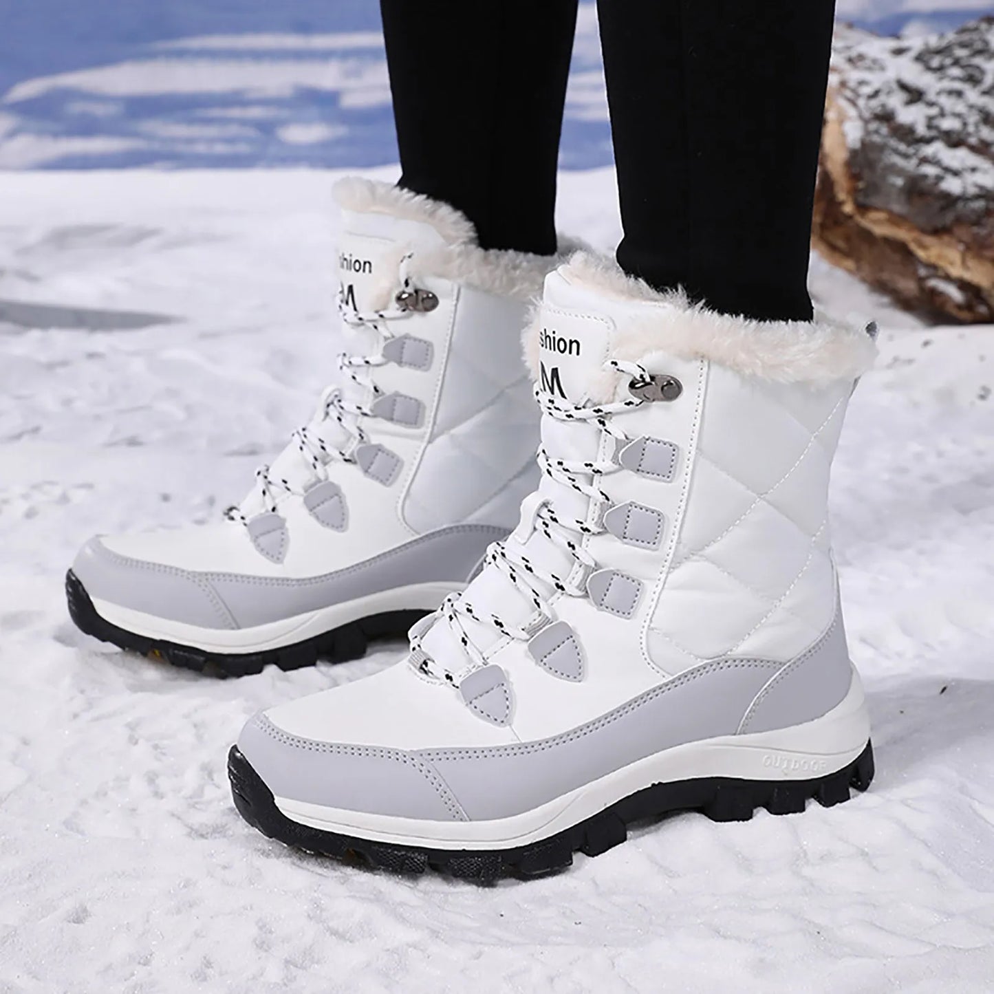 Winter Snow Boots For Women Casual High-Top Shoes/Northeast Big Size Female Outdoor Travel Tote Winter Boots