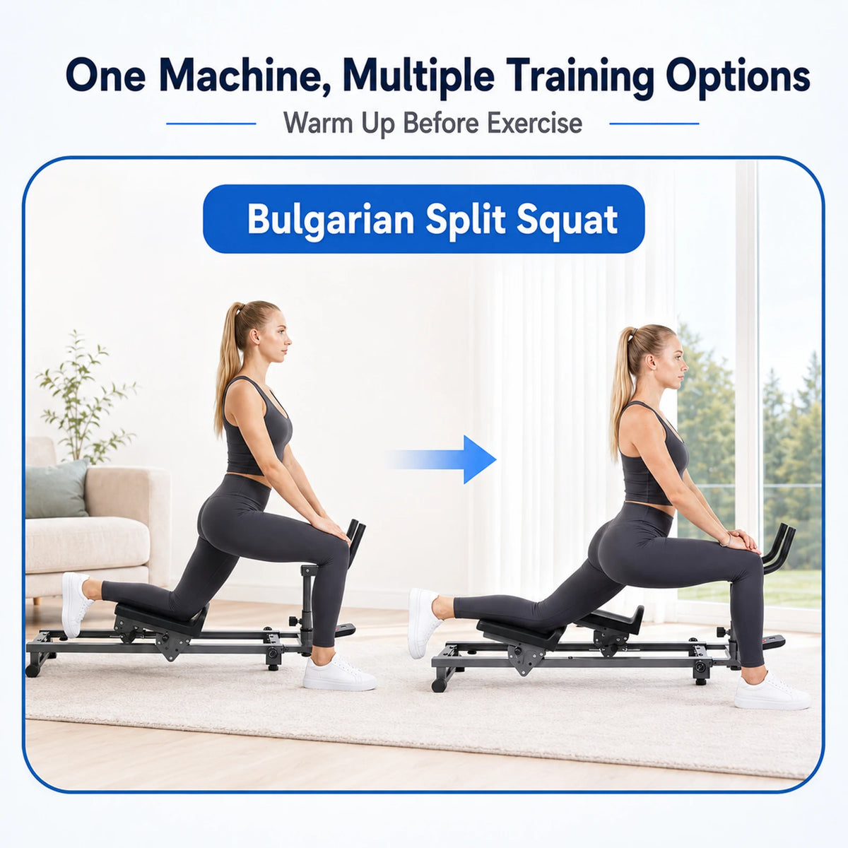 Back Stretcher and Crawling Trainer, Adjustable Height and Length/with Step Counter for Core Strengthening and Cardio Workout