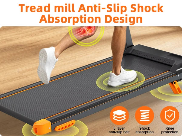 Quiet 3-in-1 Foldable Walking Pad Treadmill with 12% Incline for Home/12 Preprogrammed HIIT Modes, Supports up to 300 LBS Smart Treadmill Built
