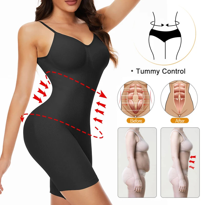 MISSMOLY Womens Full Body Shaper Backless Shapewear/Bodysuits Tummy Control Sheath Butt Lifter Push Up Slimmer