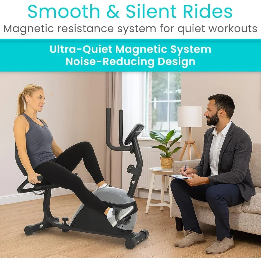 Recumbent Exercise Bike Stationary Recumbent Exercise Cycle Device/for Seniors Adults Men and Women Indoor Fitness Equipment