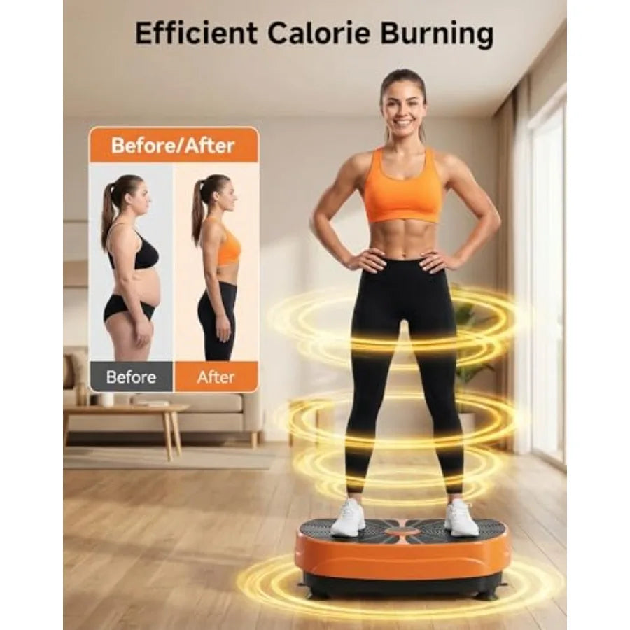 Vibration Plate Exercise Machine for Lymphatic Drainage Weight Loss/Full Body Workout Fitness Platform with Remote Vibrating