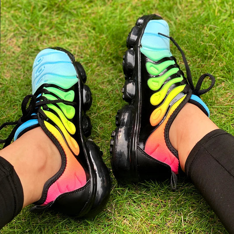 Women Sneakers Fashion Rainbow Color Platform Shoes Casual/Walking Shoes Comfortable Outdoor Ladies Vulcanized Shoes