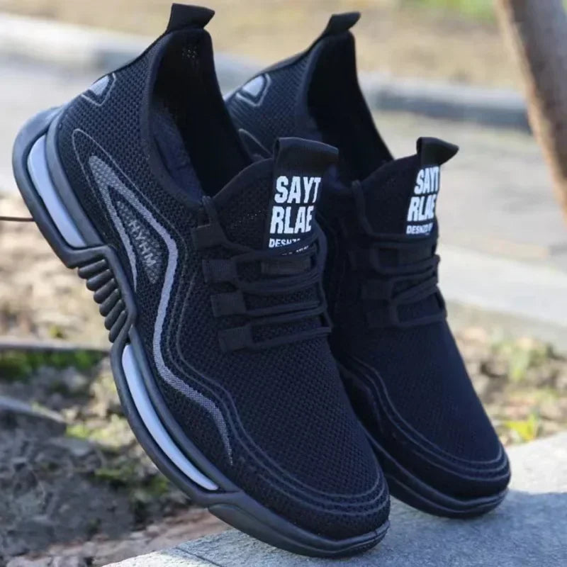 Men Shoes Slip on Fashion Sneakers Male Sport Running Shoes/Breathable Gym Training Walking Tennis Shoes Non Slip Workout Flats