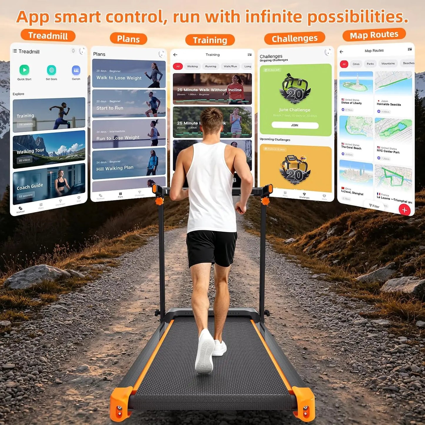 Walking Pad Treadmill, Treadmill with 12% Incline 3-in-1 Foldable Treadmills/for Home,12 HIIT Modes Quiet Treadmill with Incline