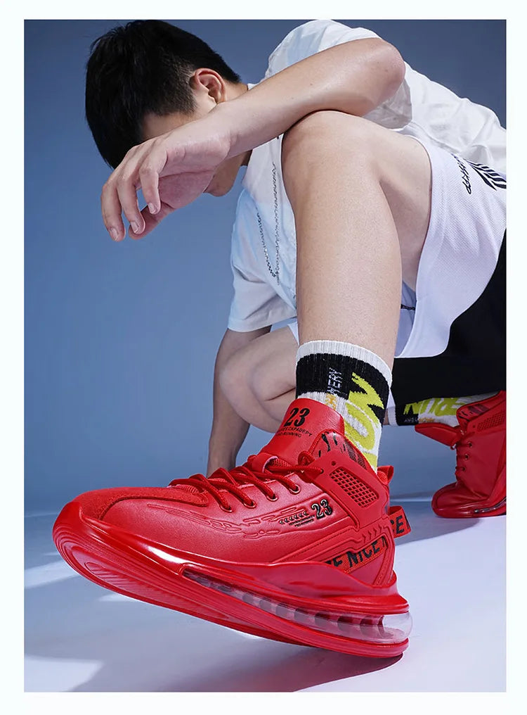 Men's Running Shoes Casual Sneakers New Spring Anti-shock/Air Cushion Sport Shoes Thick Bottom Anti-slip Running Shoes