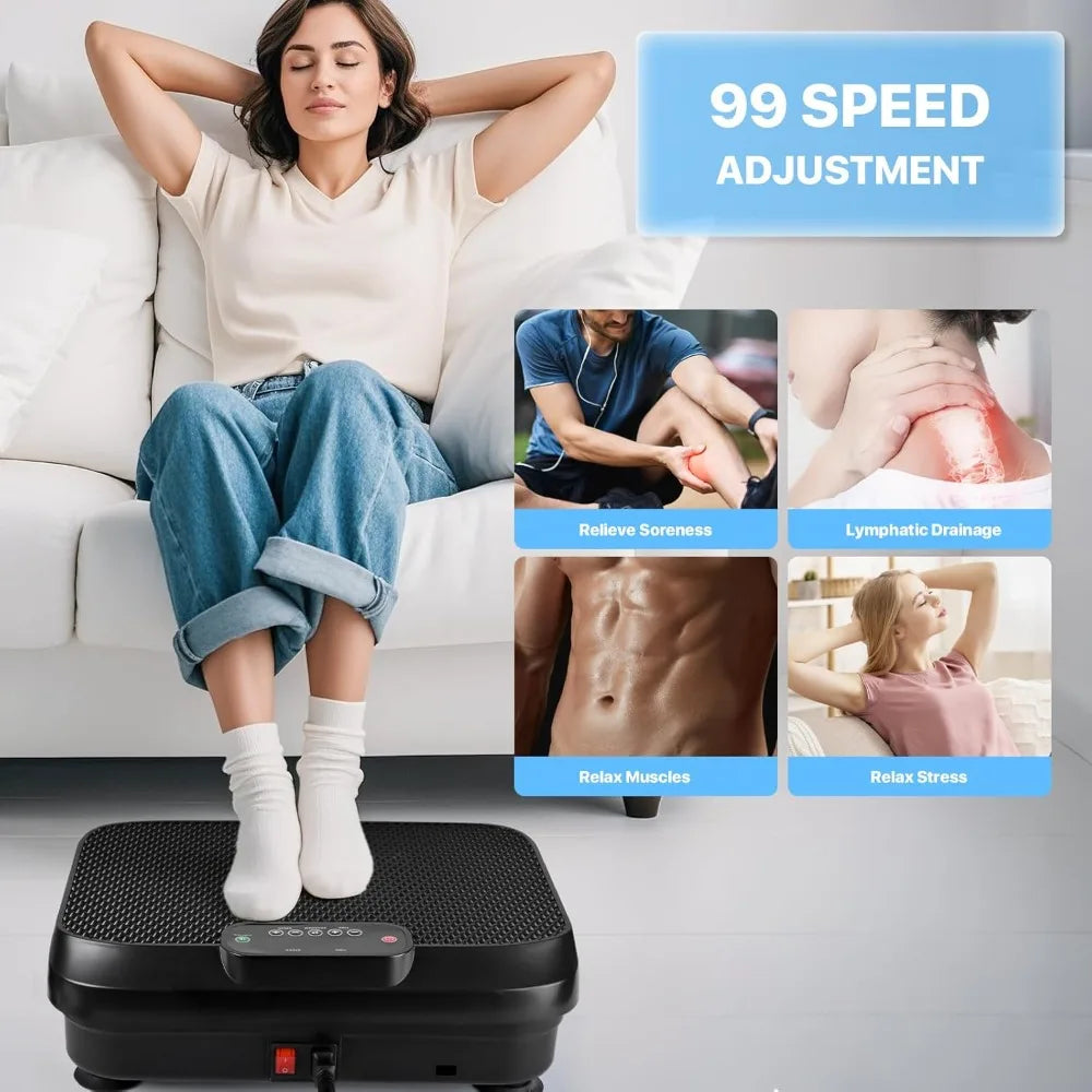 Vibration Plate Exercise Machine for Lymphatic Drainage Weight Loss/Whole Body Workout Vibration Fitness Platform