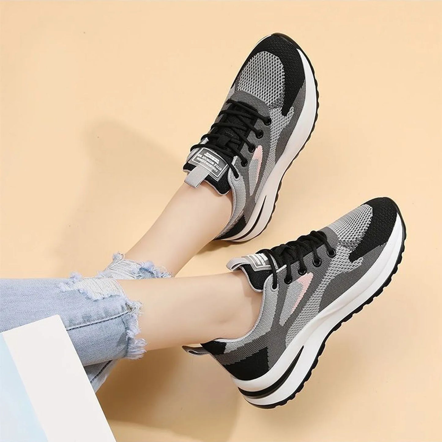 Sneakers For Girls Lightweight Sneakers Women's Fashion Running Shoes/Mesh Breathable And Women's Sports Shoes