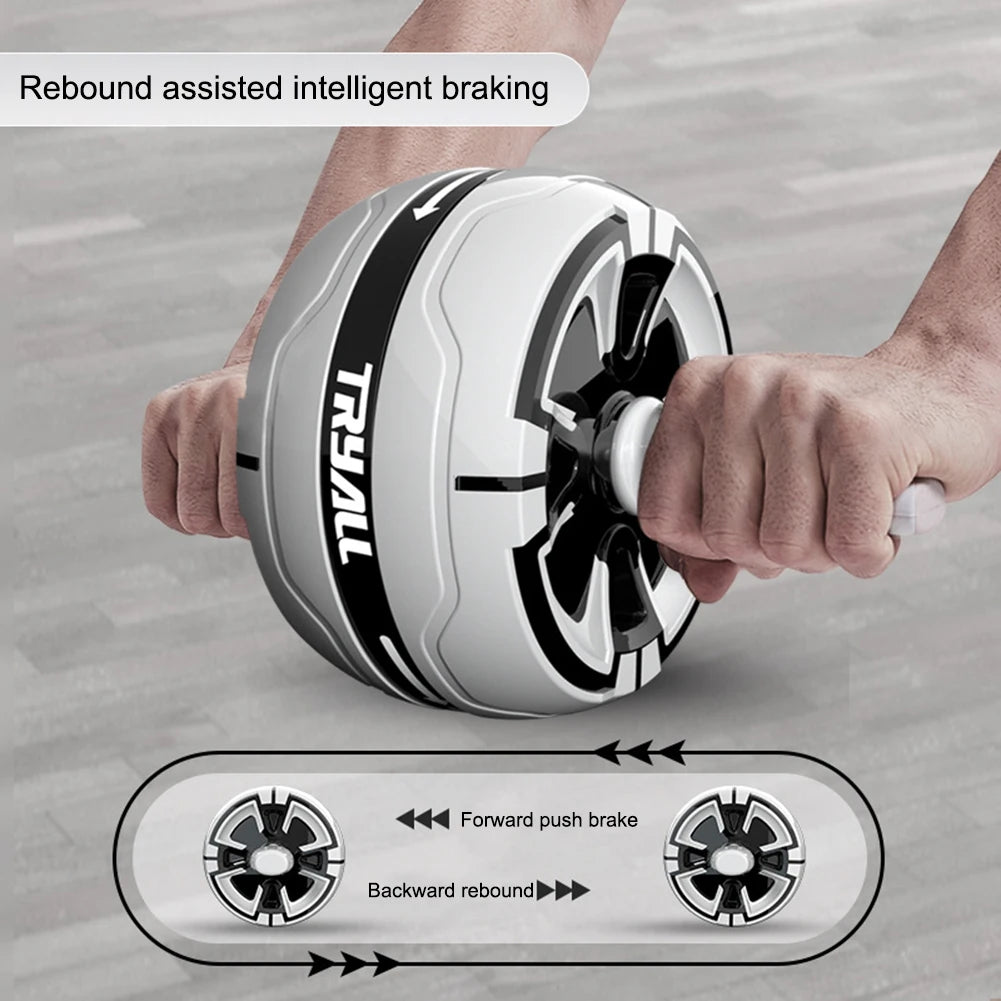 Abdominal Exercise Wheel Anti-Slip Rebound Core Strength Trainer/Detachable Gymnastic Wheel for Home and Gym Fitness Equipment