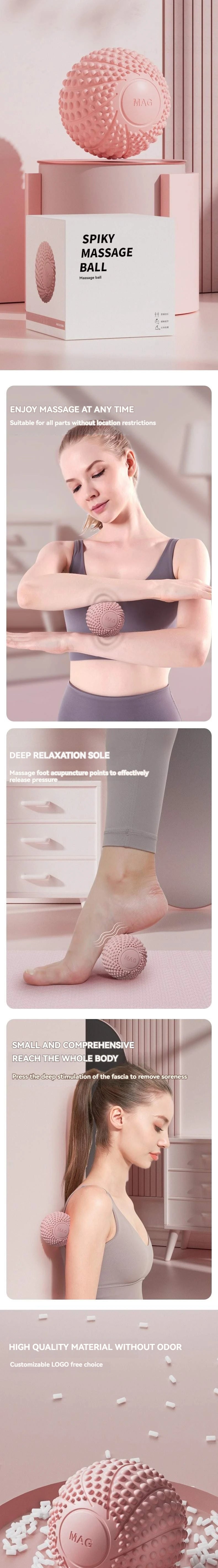 Fascial Ball Foot Massage Ball Yoga Muscle Relaxation Hedgehog/Magnetic Fitness Arch Peanut Pilates Ball Home Gym Equipment