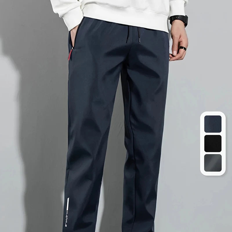 Men's Casual Straight Long Pants Stretch Elastic Waist Jogger/Classic Blue Black Gray Male Brand Trousers Plus Size