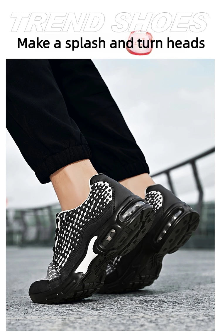 Men's Cushioning Running Shoes EVA Midsole for Shock Absorption/Lightweight & Breathable Mesh Sports Sneakers Gym and Walking