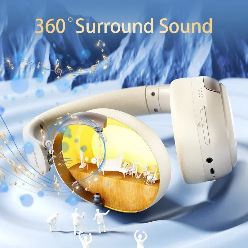 Acer OHR516 ANC Wireless Bluetooth 5.4 Headphones 48dB ANC Headsets/40mm Dynamic Driver 100H Playtime with LDAC Earphones