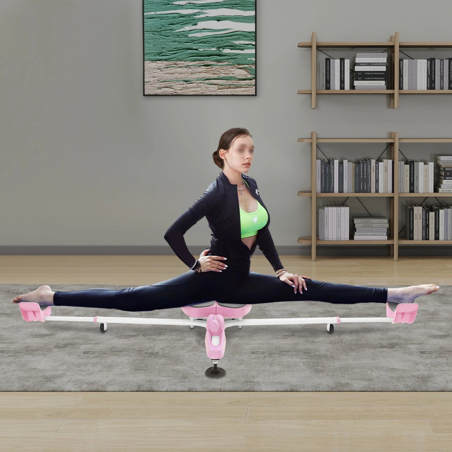 180° Adjustable Leg Stretch Machine 7-Position Fitness Stretcher/for Dance/Yoga/Sports Durable Steel & ABS Frame