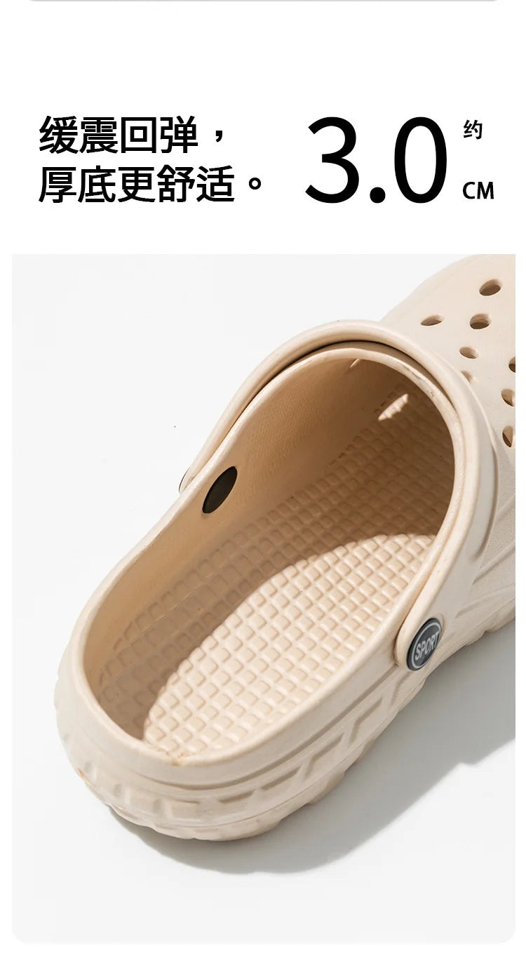 Summer Women Clogs Female Sandals Thick Bottom Home Slides/Soft EVA Dry Wedges Platform Garden Shoes Beach Sandals Home Slippers