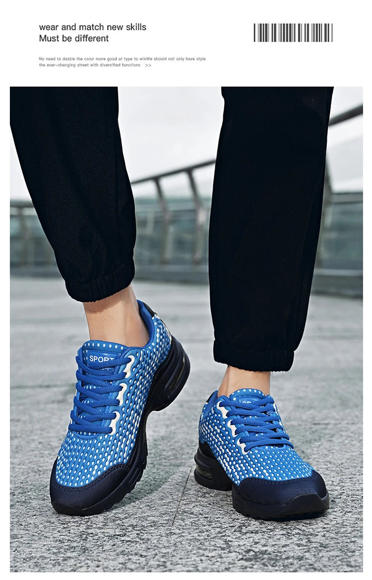 Men's Cushioning Running Shoes EVA Midsole for Shock Absorption/Lightweight & Breathable Mesh Sports Sneakers Gym and Walking