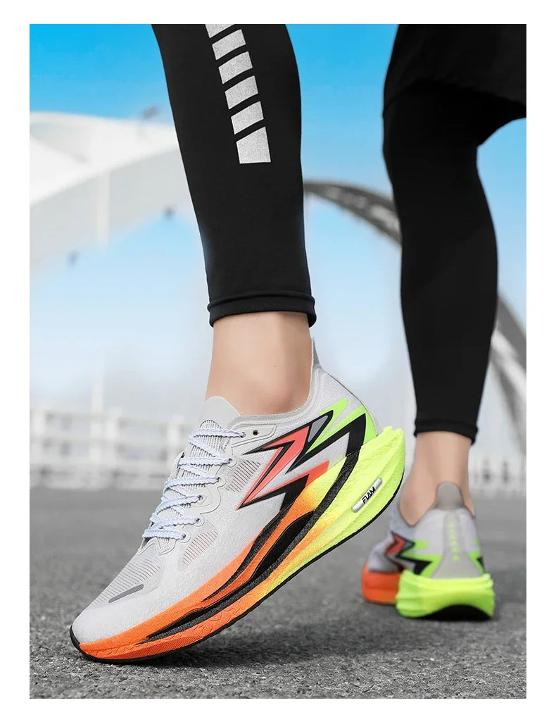 Running Shoes Carbon Board Marathon Men Sports Breathable/Lightweight Women's Comfortable Athletic Nonskid Sneakers ﻿