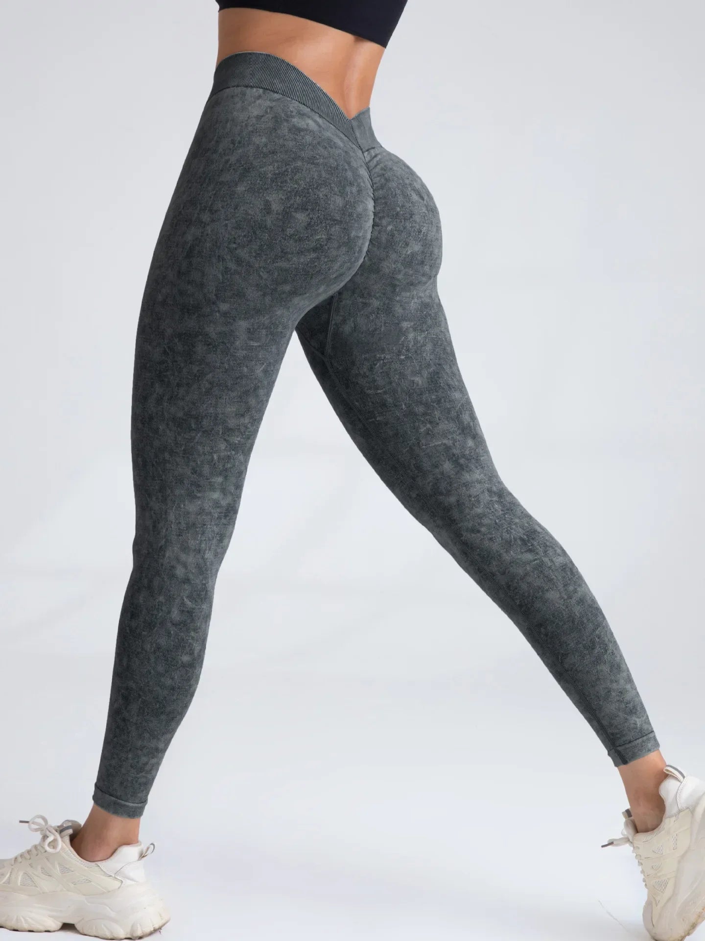 V Back Yoga Pants Women Workout Sport Leggings Fitness Seamless Leggings/Girl Gym Tights Scrunch Push Up Sportswear