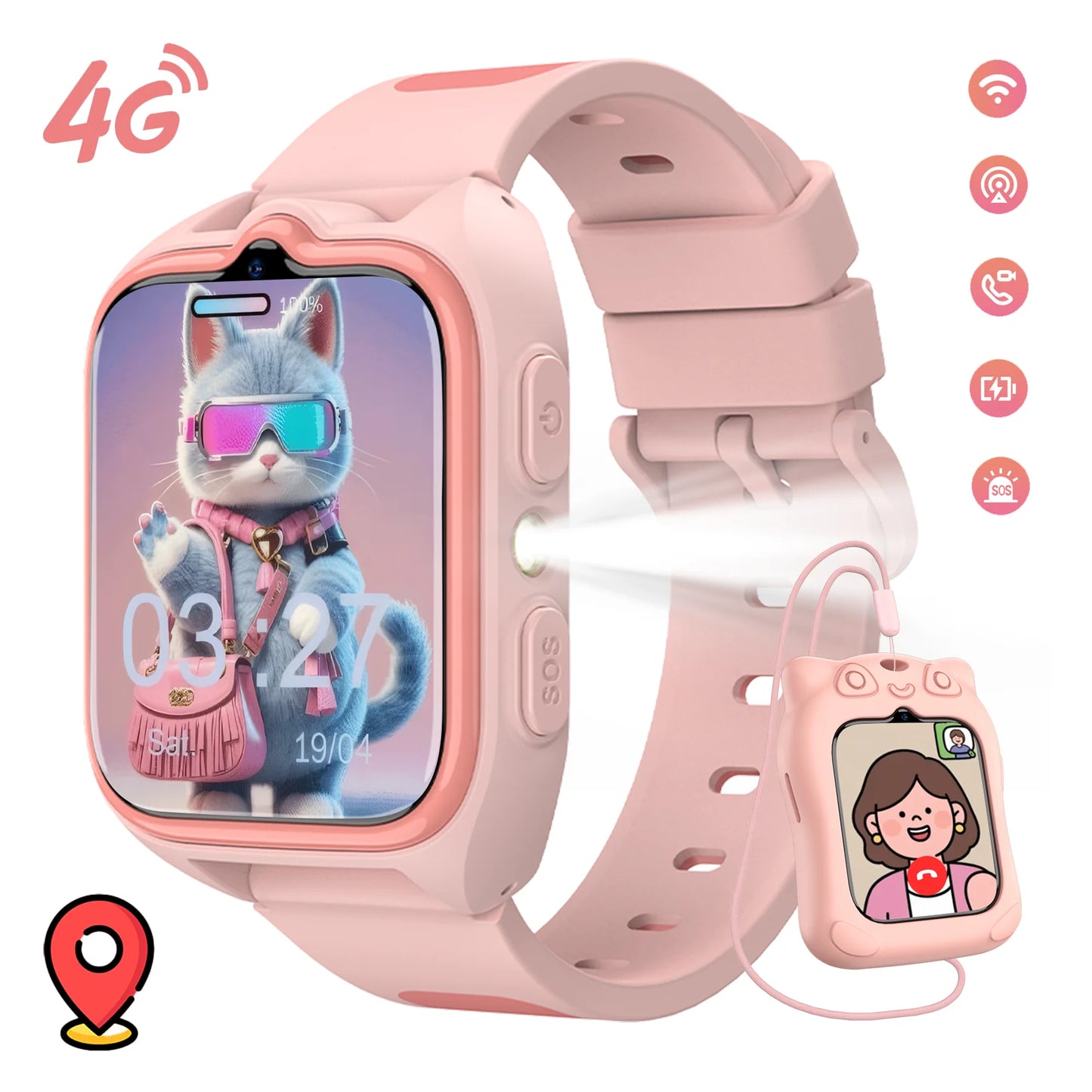 Blackview Z30 Kids Smart Watch Waterproof Video Monitor Tracker/4G Call SOS GPS Location Digital Watches for Children