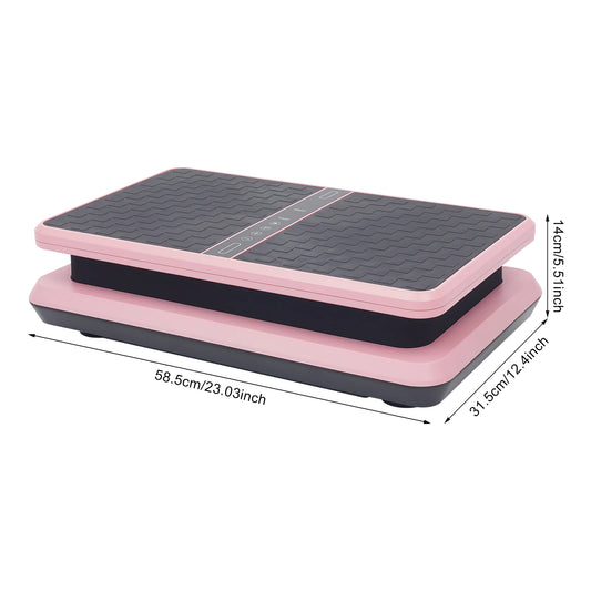 Vertical Vibration Plate Machine 330LBS Capacity Whole Body/Workout Fitness Equipment w/ Remote Control & Resistance Bands