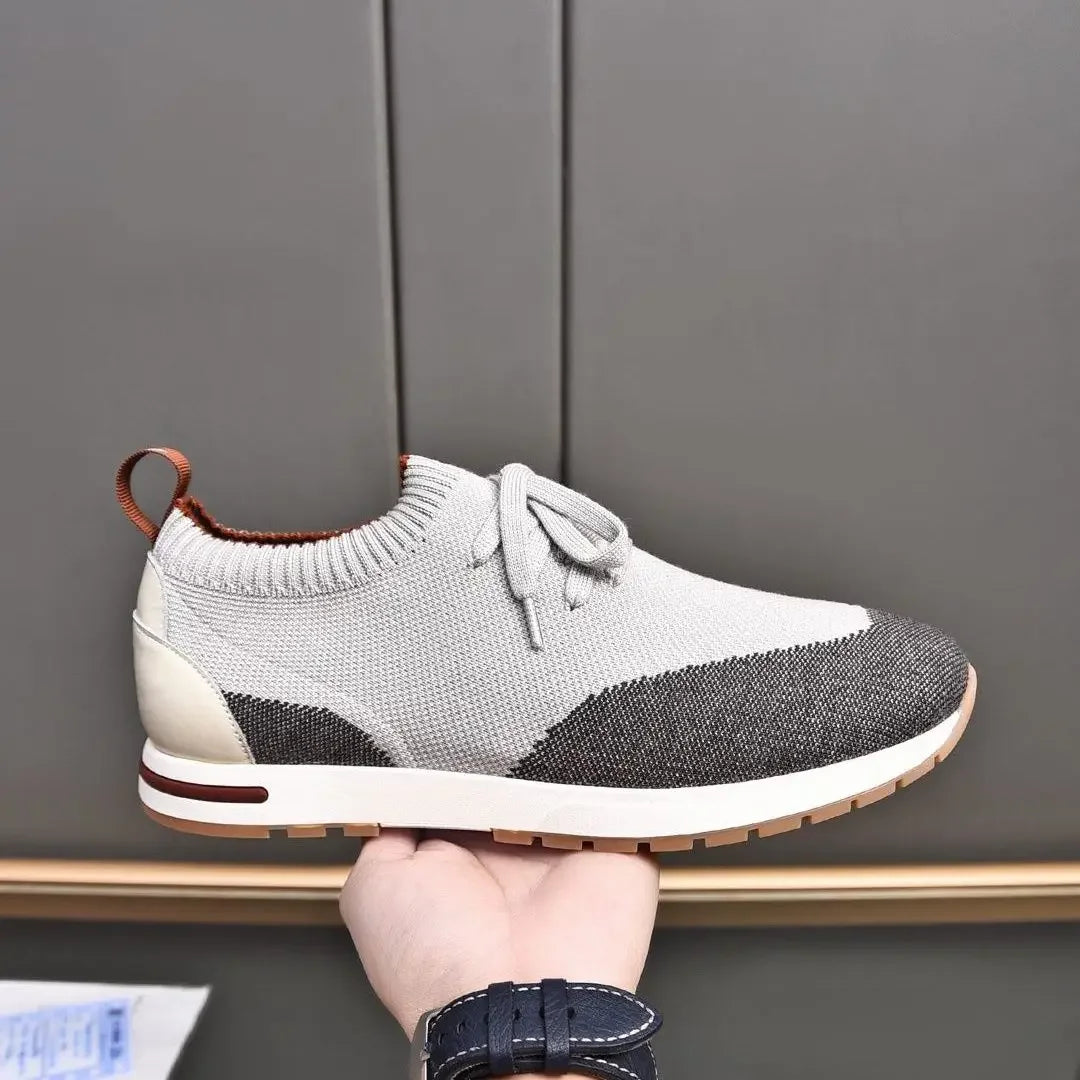 Summer Men Sneakers Stitched Upper Breathable/Lightweight Slip On Casual Shoes for Sports Comfort