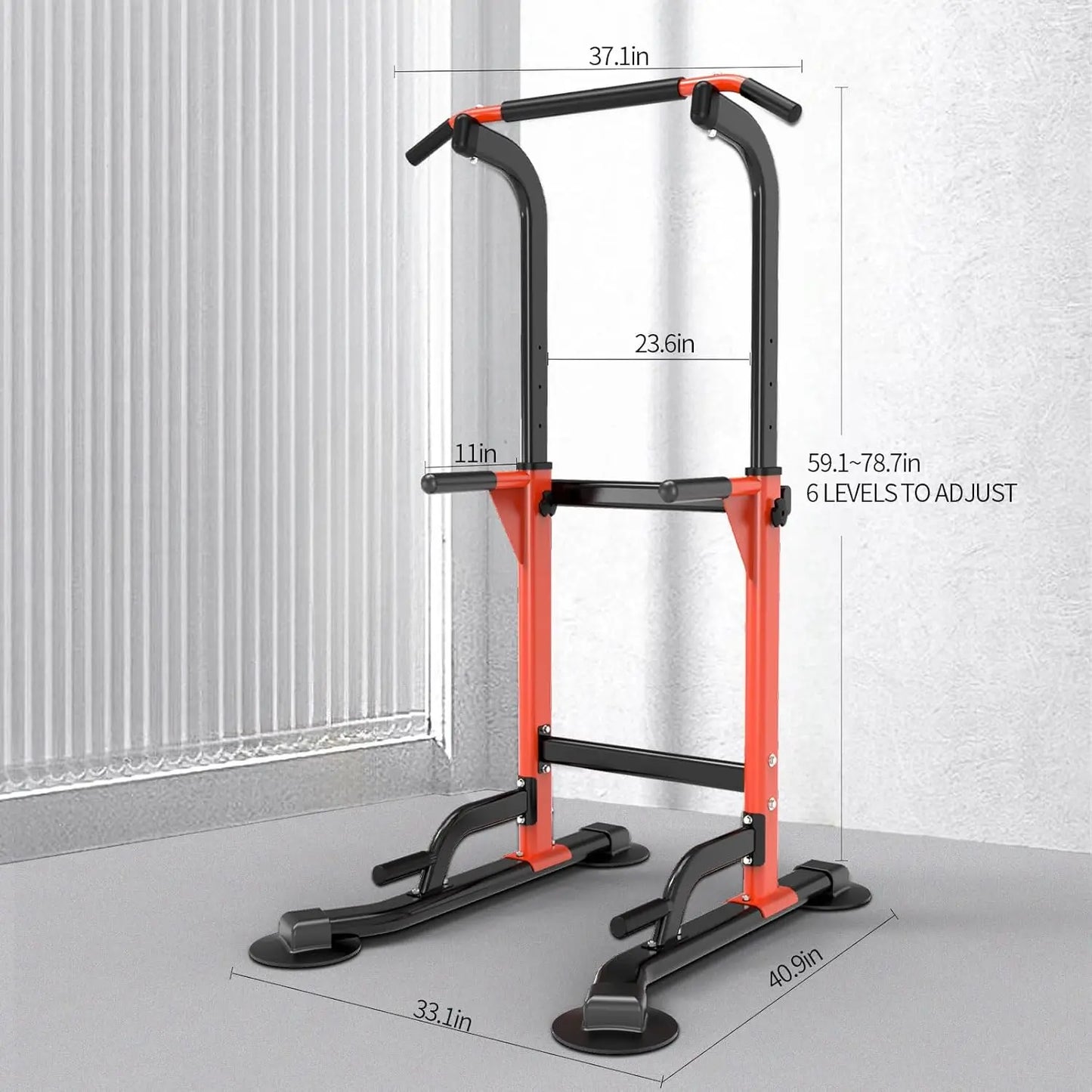 Dip Station For Home Gym Strength Training Fitness/Workout Station Chin-Ups Push-Ups Pull-Ups Dip-Ups 330LBS