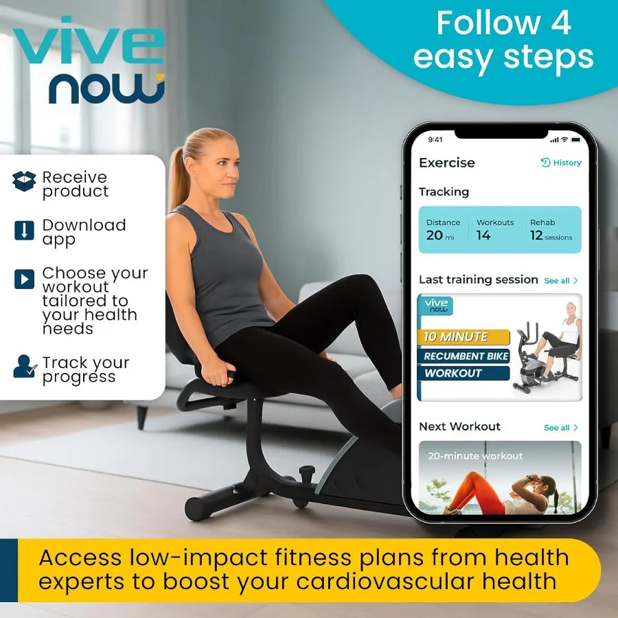 Recumbent Exercise Bike Stationary Recumbent Exercise Cycle Device/for Seniors Adults Men and Women Indoor Fitness Equipment