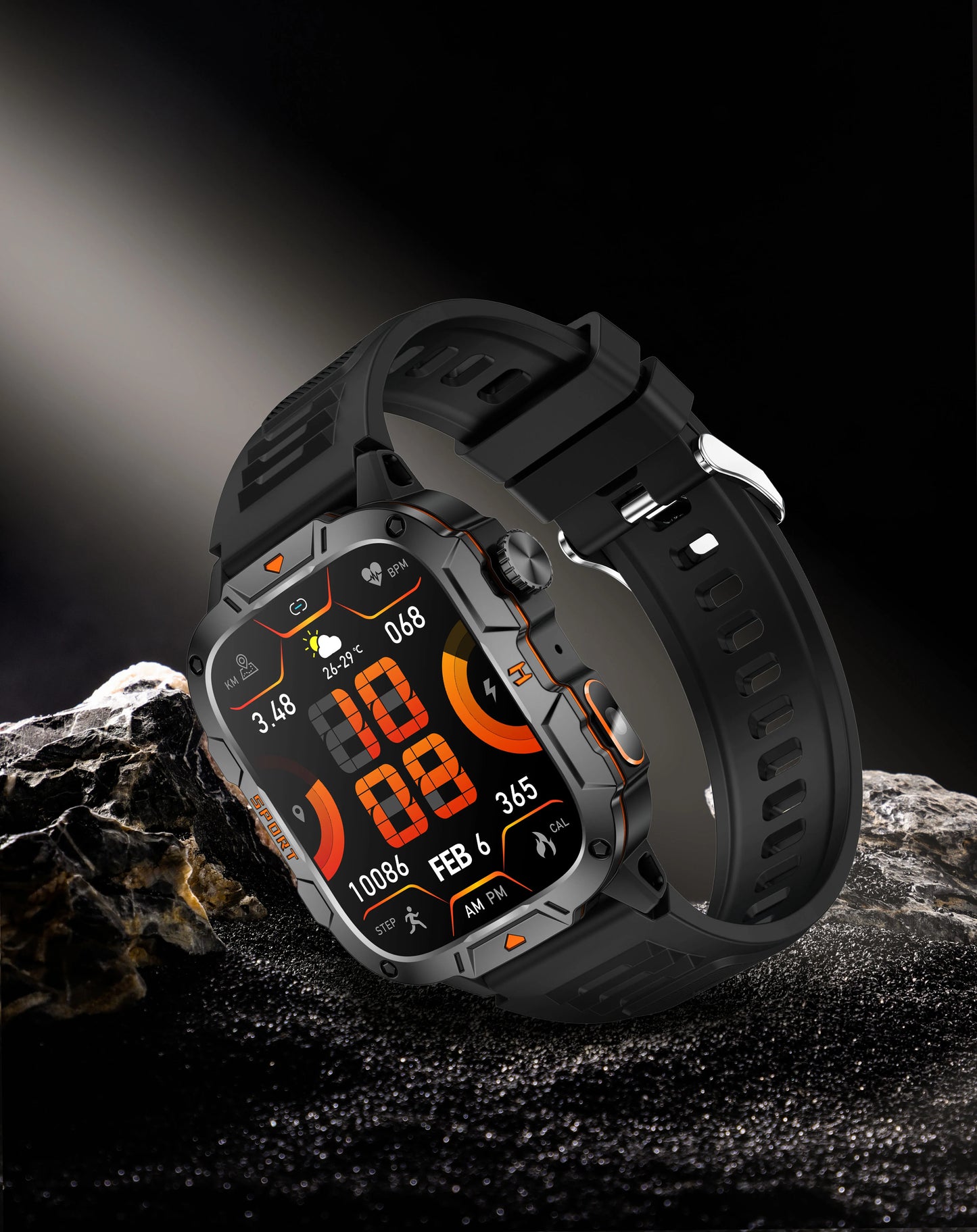 For Xiaomi Outdoor Sports Smart Watch GPS tracker 5ATM Flashlight/1.96" HD Display Screen Bluetooth call Men Fitness Watches