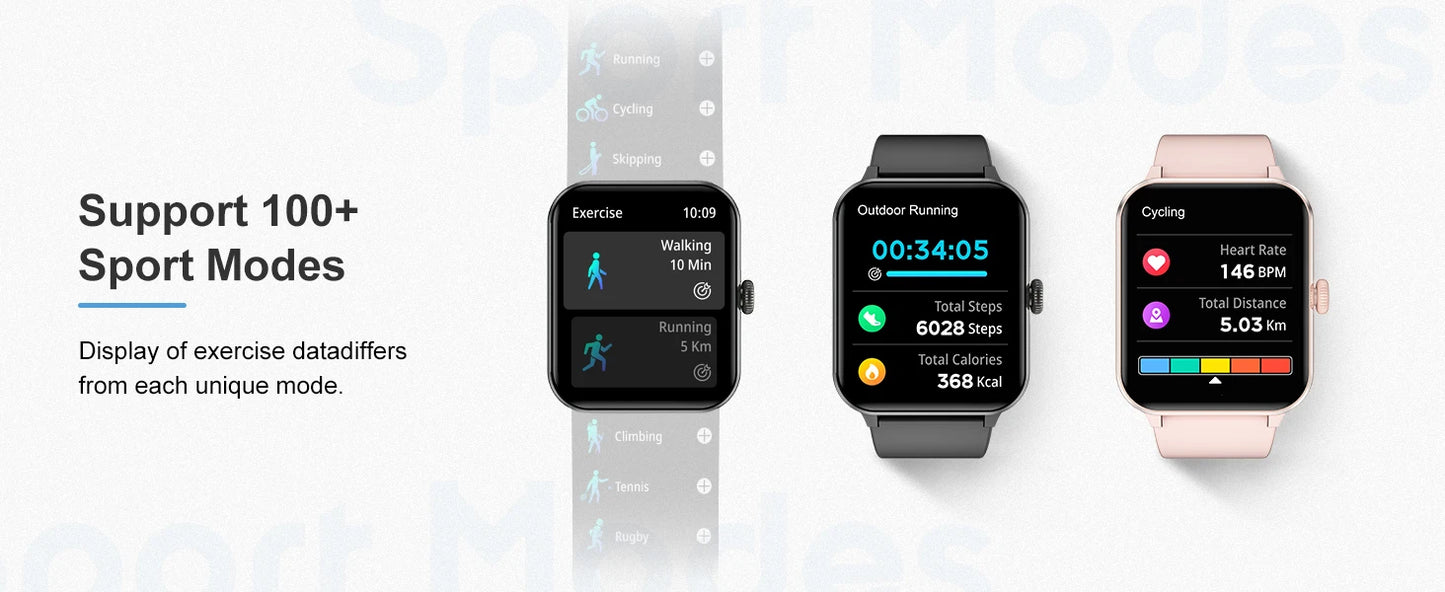 Blackview Smart Watch 1.85” Full Touch HD Bluetooth Calling Smartwatch/100+ Sports Fitness Tracking Watch with Voice Assistant
