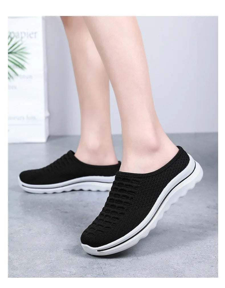 Women's Summer Breathable Commute Half Drag Shoes Soft Sole/Lightweight Slip On Casual Comfortable Odor-Resistant