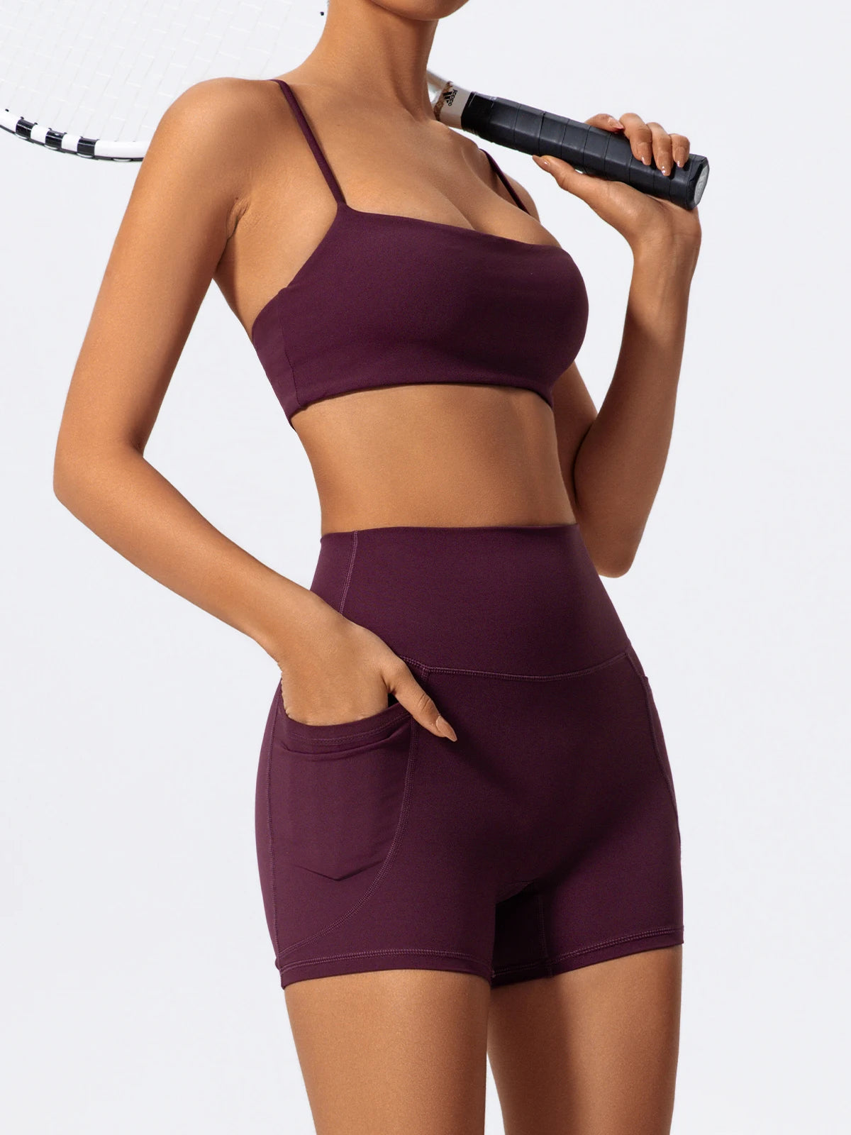 Hearuisavy Women Summer High Waist Shorts with Pockets/Quick Dry Yoga Cycling Gym Workout Sports Bottoms