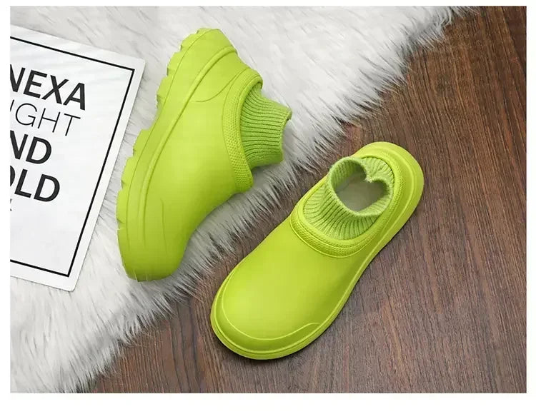 Winter Warm Kitchen Non-slip Waterproof Restaurant Working Shoes/Eva Chef Cotton Slippers Size 36-47