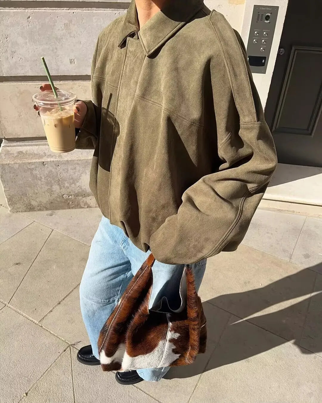 Women's new Jackets Autumn Fashion Loose Bat Sleeves Elegant/Women's Jackets Chic Street Youth Autumn Long Sleeves Coats