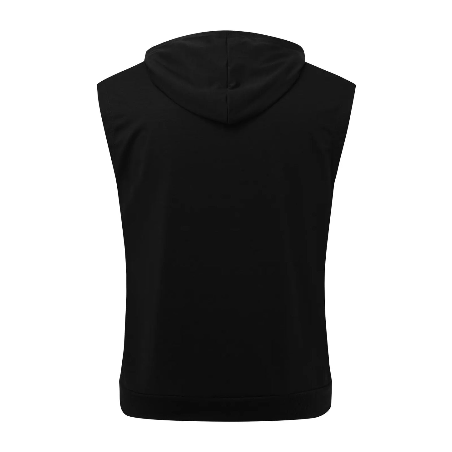 Men's Workout Hooded Tank Tops Zip Up Gym Muscle Tank Top/Summer Bodybuilding Vest Solid Color Tank Top