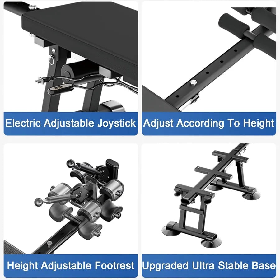 Home Use Full Body Traction Machine Bed for Spine Stretching/Inversion Traction Table with Adjustable Back Stretcher Durable