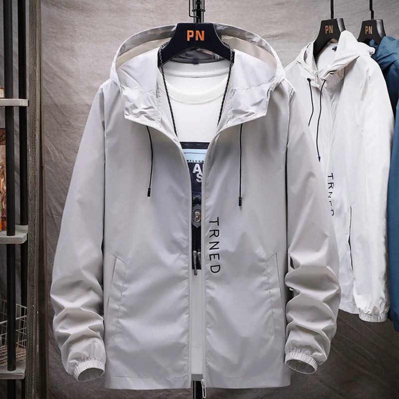 Men's Hooded Sunscreen Breathable Jacket UPF50+ UV Protection Sunburn/Coat for Couple Comfortable Sports Sun Protection Clothing