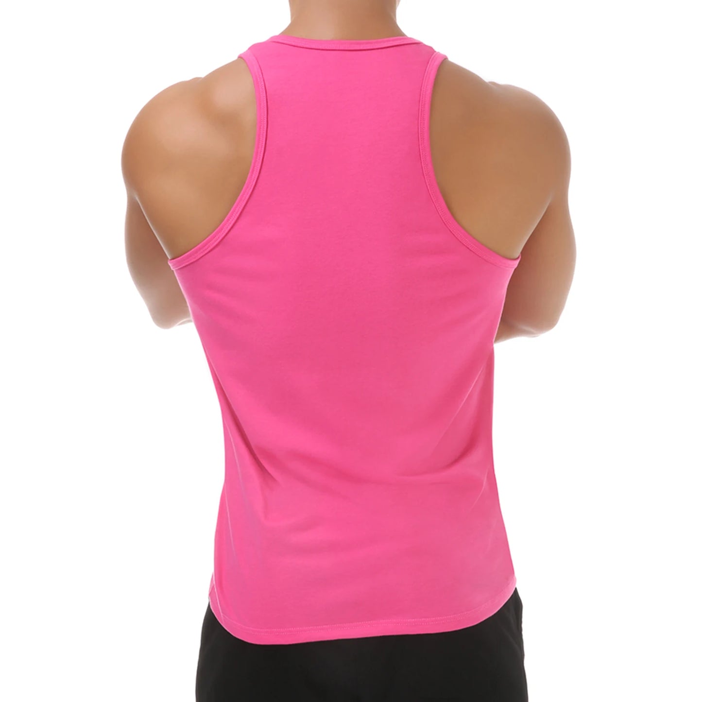 Casual Vest Men's Tank Top Man Deep V-neck Sexy Sleeveless Tops/T-Shirt Muscle Workout Bodybuilding Singlet Dopamine Color