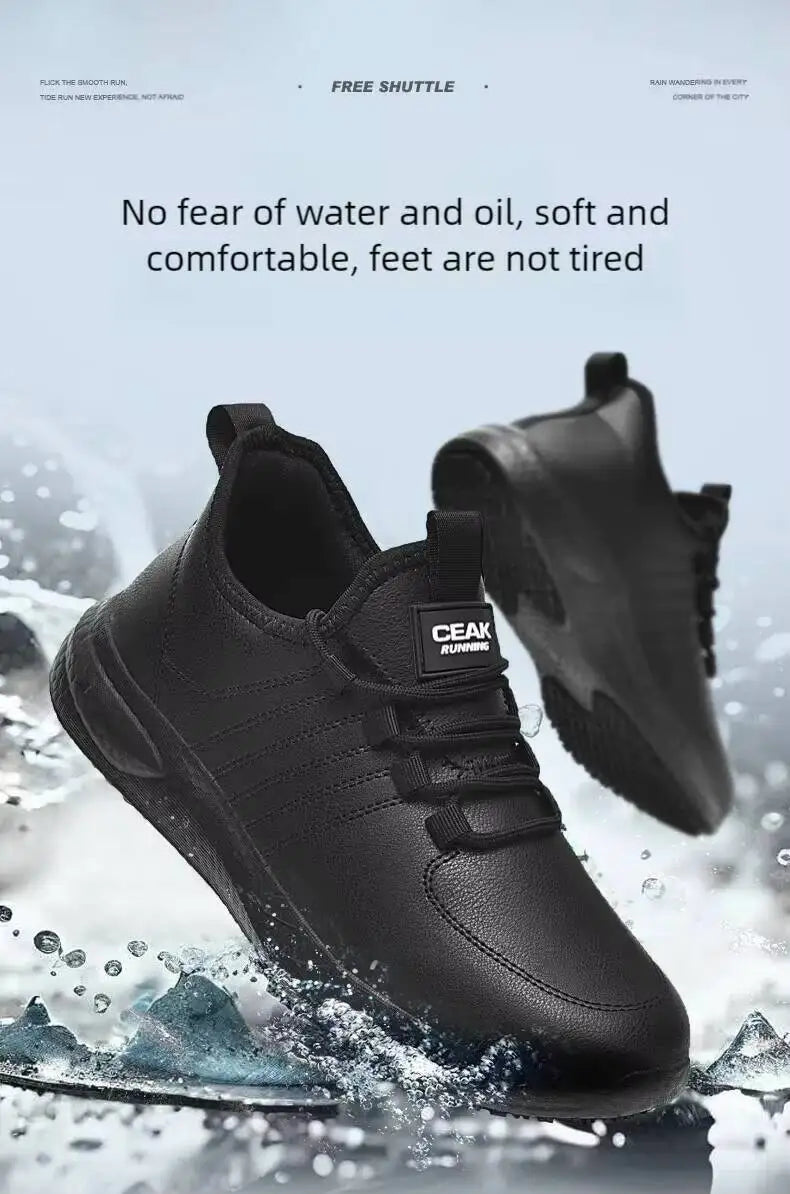 Hotel Four Season New Light Plus Size Men's Work/Waterproof Non-Slip Oil-Proof Chef Career Casual Shoes