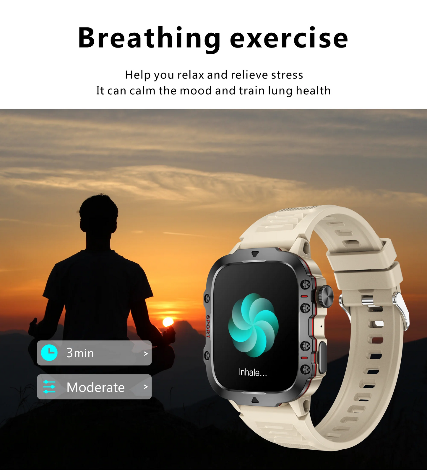 LIGE New Smart Watch 1.96 Inch Screen 420 Bluetooth Call/Watch Sports Fitness Waterproof Smartwatch For Men