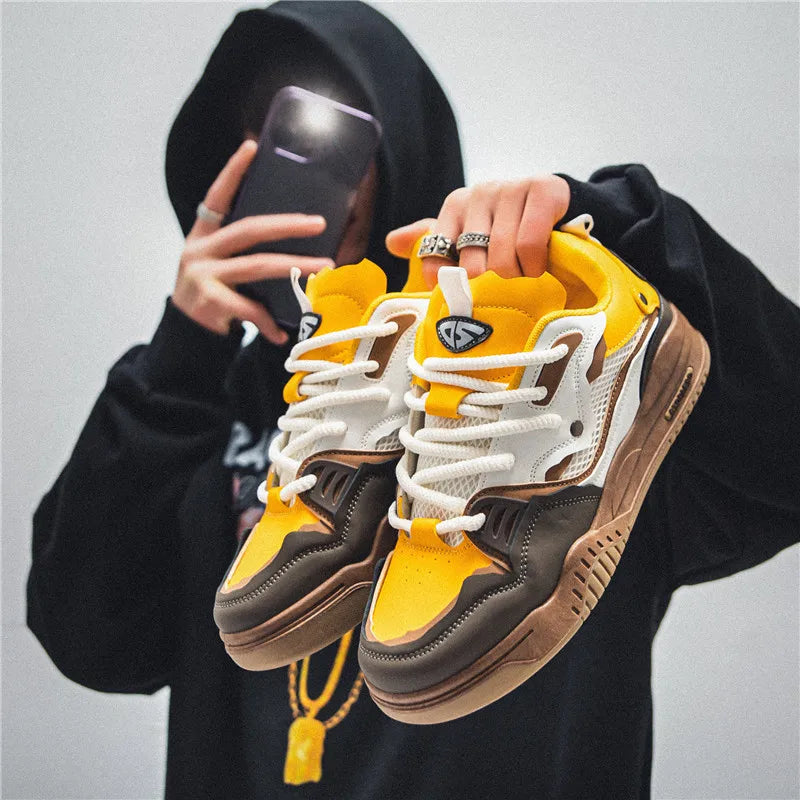 Men's shoes four seasons of the new style students/retro platform leisure sports shoes