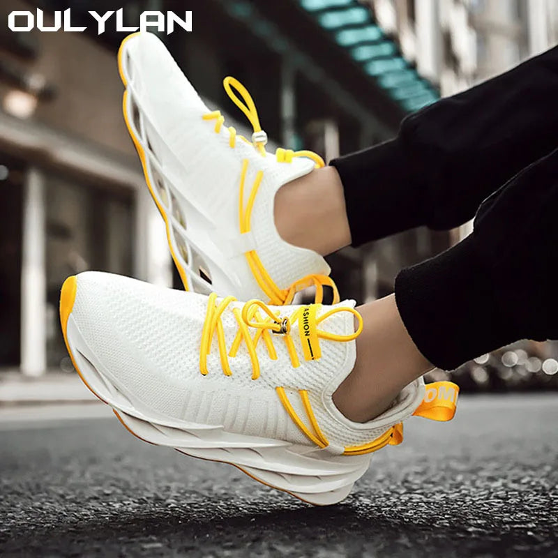 Oulylan Lightweight Men's Running Shoes Outdoor Breathable/Men Sports Shoes Anti-slip Male Sneakers Fashion Tennis 2024